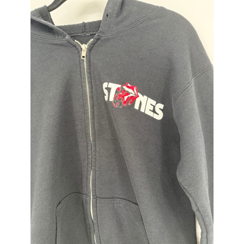 Rolling Stones Hackney Diamonds Tour 2024 Zip Up Hoodie Black Rock Band S - Picture 4 of 8